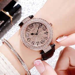 Wristwatches GEDI's Full Diamond Belt Personality Trend Ladies Watch Fashion Diamond-encrusted Temperament Online Celebrity WatchWristwa