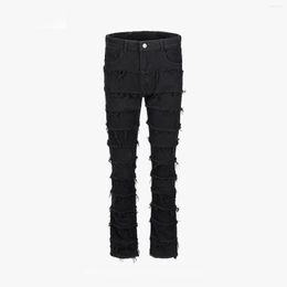 Women's Jeans Unisex Slim Fit Streetwear Fashion Ripped Off Patchwork Vintage Sexy Ladies Denim Trousers
