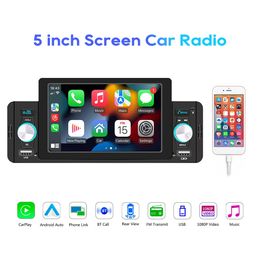 1 Din 5 inch Car MP5 Video CarPlay Android Auto Radio Multimedia Player Bluetooth MirrorLink Mobile Phone Internet FM Receiver