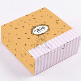 Gift Wrap 20pcs Flower Gift Box Kraft Paper Party Favour Packaging Thanks Cake Wrapping Box 14x14x5cm 230316