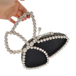 Evening bag 2022 Women In Diamonds Round Bag Handle Rhinestone Dinner Clutch Pur