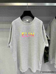 Men's T-Shirts designer High-quality front Colour letter printing for men and women with floral Grey matching 663L