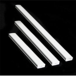 LED Strips 0.3 0.4 0.5m/Pc 12/16/20 Inch Flat U LED Strip Profile 5V 12V 24V 3V Tape Light Cover Cabinet Bar Channel Housing Diffusser P230315