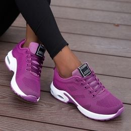Dress Shoes Fashion Women Running Shoes Breathable Mesh Outdoor Light Weight Sports Shoes Casual Walking Sneakers Lace-up Women Sneaker 230316