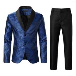 Men's Suits Male Office Business Blazer Mens Wedding Banquet Prom Casual Pattern Embroidery Premium Stretch Slim Fit Classic 2023