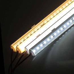 LED Strips 5PCS/lot Wall Corner LED Bar Light DC 12V 50cm SMD 5730 Rigid LED Strip Light Wall Corner Light DC12V LED Cabinet Light P230315