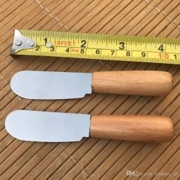 Cheese Knife Stainless Steel Butter Knife With Wooden Handle Spatula Wood Butter Cheese Dessert Jam Spreader Breakfast Tool dh5488