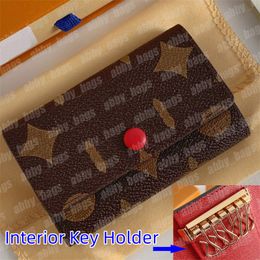 Man Women Key Chain Holder Wallets Designer Cardholders Flower Chequer Mono Gramme Purse Mens Card Holders Designers V Wallet With Box