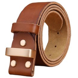 Belts belt leather without gold smooth buckle for mens belts luxury cowboys camel brown match famous brand buckle 3.8 cm high quality 230314