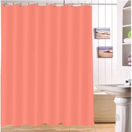 Shower Curtains LB 180 Orange Bathroom Curtain Waterproof Polyester Screens Fabric For Woman Girl Kids Bathtub Home Decor