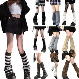 Socks Hosiery Japan Style Kawaii Knitted Leg Warmers E-girl Dark Academia Winter Long Socks Stockings Harajuku Grunge Knee High Boot Leggings 230316