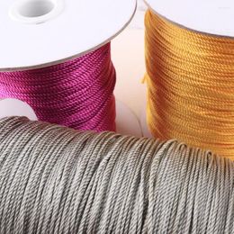 Clothing Yarn 1.5mm Three Twisted Polyester Rope Purple/yellow/grey Home Textile Wedding Craft Decoration Cord Gift Wrapping String DIY