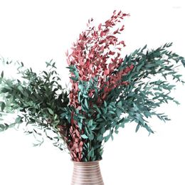 Decorative Flowers Natural Preserved Eucalyptus Branches Bouquet Eternal Dried Flower Leaves Decoration For Wedding Home Decor DIY