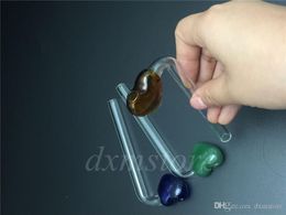 New Arrival glass pipe sweat-heart Smoking Handle Pipes Mini Smoking Pipes Hand Blown Recycler Best Oil Burner