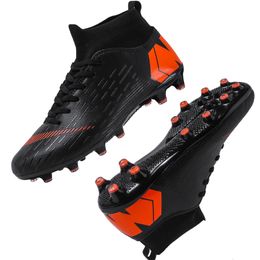 Dress Shoes Men Soccer Shoes Adult Kids TF/FG High Ankle Football Boots Grass Training Sport Cleats Footwear Classic Trend Men Sneaker 35-47 230316