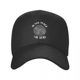 Berets In Dog Years I'm Dead Hats Adult Sport Lover Hat Trucker Worker Cap Golf Adjustable Polyester Baseball Caps SummerBerets