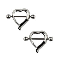 Surgical Steel Peach Heart Nipple Ring Body Nipple Shield Piercing Jewelry For Men and Women