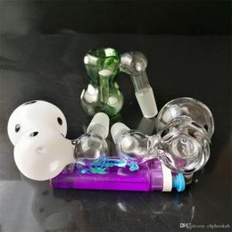 Smoking Pipes Colored Spot Hulu External Connector Bongs Oil Burner Pipes Water Pipes Glass Pipe Oil