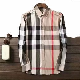 luxury designer men's shirts fashion casual business social burerr cocktail shirt brand Spring Autumn slimming the most fashionable clothing M-3XL#08 682609912