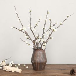 Decorative Flowers Artificial Plum Blossom Chinese Style Wax Branches Spring Festival Living Room Bedroom Home Decoration Fake