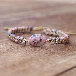 Charm Bracelets Handmade Women Men String Braided Yoga Friendship Bracelet Bangle Bohemian Jewellery Natural Stone Beads Warp