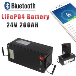 24V 25.6V 200AH LiFePO4 Battery Bluetooth BMS FOR Solar RV Storage Off-Grid 24V Lithium iron phosphate battery