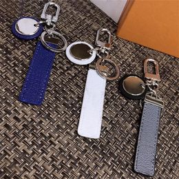 Classic Black White Gray PU Leather Key Chain Ring Accessories Fashion Car Keychain NEO Club Keychains Buckle for Men Women with R211A