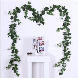 Decorative Flowers 2M Artificial Ivy Leaves Garland Vines Silk Sweet Potato Vine Fake Plants Willow Begonia Evergreen Rattan Wedding Decor