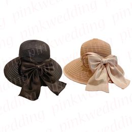 Women Top Hat Fashion Hollow Sunscreen Cap Summer Outdoor Party Bucket Hats Gentleman Hat