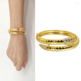 Bangle Women's Hand Bracelet For Jewelry Snack Fashion Gold-plated Opening Adjustable Customized African Dubai Accessory