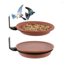 Other Bird Supplies 2pcs Hummingbird Feeding Tray Outdoor Large Capacity Feeder Simple Installation With Sturdy Brackets