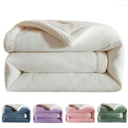 Blankets 3-layers Thick Winter Blanket 150x200cm Soft Warm Quilted Bedspread Sofa Throw 100x150cm Thickening For Kids