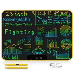 Drawing Painting Supplies 18 23 Inch Rechargeable LCD Drawing Tablet Children's Toy Painting Tools Electronics Writing Board Kids' Gifts Educational Toys 230317