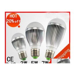 2016 Led Bulbs High Power 3W 5W 7W 100240V Golden/Sier Globe Bb E27/Gu10/B22 Lamp Ac 85265C 5Pc Drop Delivery Lights Lighting Bbs Dhqfc