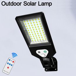 Poderoso solar de rua solar luz externa lâmpada movida sol parede parede impermeável Sensor de movimento pir movy jardim de luz Crestech