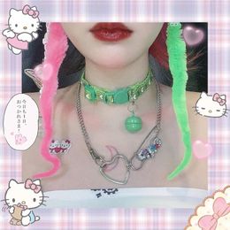 Choker Harajuku Fashion Niche Design European And American Street Summer Love Tuku Pin Metal Collar Necklace Girl Chocker Gift