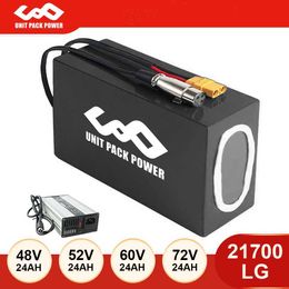 48V 30AH Lithium Ion Battery Pack PVC 52V 21700 LG Lithium Pack Battery Waterproof for 3000W 1800W 1500W 1000W 750W 500W Motor