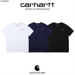C82m 2023 Men's and Women's Fashion T-shirt Brand Carhartmen's T-shirts Meichao Summer New Kahart Small Label Embroidery Simple Couple Short Sleeve