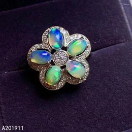 Cluster Rings KJJEAXCMY Fine Jewellery 925 Sterling Silver Inlaid Natural Opal Luxurious Ring Classic Female Got Engaged Marry Party Birthday