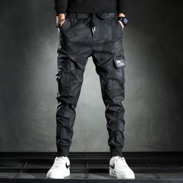 Men's Pants Sweatpants Men Camouflage Elasticity Military Cargo Pants Drawstring Multi Pockets Bottoms Casual Jogger Trousers 230317