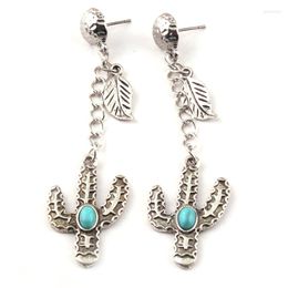 Dangle Earrings MOODPC Fashion Chain Leaf Tassel Cactus Charm Earring For Women Christmas Holiday Gift Jewelry