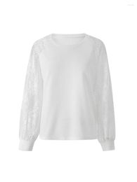 Women's T Shirts Women S Pullover Sweater Crochet Hollow Out Crewneck Long Sleeve Casual Loose Knit Jumper Tops