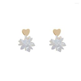 Dangle Earrings 925 Silver Needle Super Fairy Snow Women Cool Style Fashion Personality Love Korean Design Sense 2023 Trend Accesso