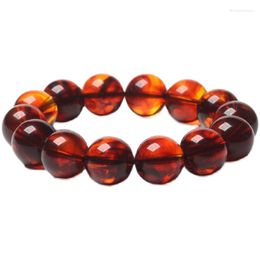 Bangle Selected Burmese Blood Piper Beeswax Single Ring Hand String Amber Round Bead Bracelet Buddha Men's And Women's Necklace