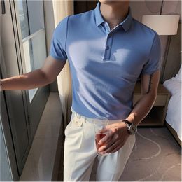 Men's Polos Fashion Male High Quality Pure Cotton in Summer Shorts Sleeve POLO Shirts/Men's Slim Fit Leisure POLO shirts Tees S-4XL 230317