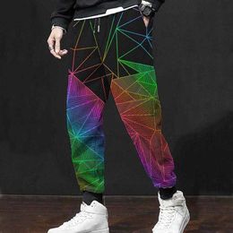 Men's Pants New Printing Slim Hand Painted Casual Mid rise Pants Men's Personalised Leggings