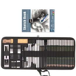 Pencils 54pcs Art Painting Set Tools of Drawing Sketching Professional School Supply 230317