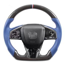 LED Performance Steering Wheels for Honda Civic Real Carbon Fiber Car Accessories