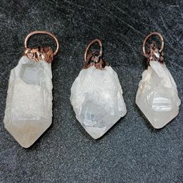 Pendant Necklaces Irregular Mineral Rock Crystal Gem Raw Stone Necklace Accessories For Women Quartz White Druzy Jewellery