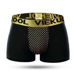 Underpants 5XL Men Underwear Soft Boxers Mens Ice Silk British Magnetic Therapy Boxer Shorts Plus Size Solid Cotton Boxers Mens Underwear 230317
